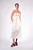 Vestido Midi Detalhe Busto Alpine Flower Liso Off White - Imagem 1