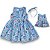 Kit Vestido Infantil + Vestido da Boneca - Azul - Imagem 1