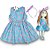 Kit Vestido Infantil COM Boneca - Azul Celeste - Imagem 1