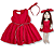 Kit Vestido Infantil COM Boneca - Vermelho Laise - Imagem 1