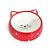 Comedouro Porcelana Face Cat para Gatos - Vermelho/Branco - Imagem 1