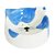 Comedouro Porcelana para Gatos - Azul/Branco - 200ml - Imagem 2