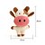 Brinquedo Pelúcia Vaca Branca de Nariz Rosa - Imagem 2