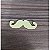 Aplique Bigode Bita 5cm 10 unidades acrílico dourado - Imagem 1
