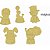 Aplique Circo variados Mágico 5cm 10 unidades acrílico dourado - Imagem 1