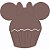 Aplique Cupcake Minnie 10 unidades MDF - Imagem 1