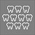 Aplique Dentinho Contorno 20 unidades MDF - Imagem 1