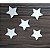 Aplique Estrela 10cm MDF Branco 10 unidades - Imagem 1