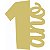 Aplique Idade personalizado 5cm 10 unidades Acrílico Dourado - Imagem 1