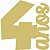 Aplique Idade personalizado 5cm 10 unidades Acrílico Dourado - Imagem 4