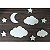 Aplique Lua, Nuvens e estrelas para parede Quarto de Bebê MDF - Imagem 4