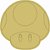Aplique Mario Bros Cogumelo 4cm 10 unidades acrílico dourado - Imagem 1