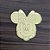 Aplique Mickey 4cm 10 unidades acrílico dourado - Imagem 4