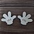 Aplique Mini Luva do Mickey 3cm 20 unidades MDF - Imagem 4