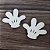 Aplique Mini Luva do Mickey 3cm 20 unidades MDF - Imagem 3