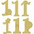 Aplique Números 5cm 10 unidades Acrílico Dourado - Imagem 4