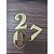Aplique Números 7cm Acrílico Dourado 10 unidades - Imagem 2