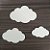 Aplique 3 Nuvens para Parede Quarto de Bebê MDF - Imagem 1