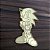 Aplique Personagem Sonic 5cm 10 unidades acrílico dourado - Imagem 2