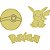 Aplique Pokemon variados 10 unidades acrílico espelhado - Imagem 1