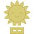 Aplique Solzinho com base 4cm acrílico dourado 10 unidades - Imagem 1