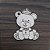Aplique Urso Príncipe com roupinha 10 unidades MDF - Imagem 1