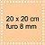 Base Quadrada MDF 20 cm para Crochê 1 unidade - Imagem 2