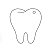 Chaveiro Dentinho 30 unidades MDF branco - Imagem 2