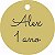 Tag Circular personalizável 3cm acrílico espelhado 30 unidades - Imagem 3