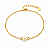 ENTREMEIO DUAS SAÍDAS FOLHEADO A OURO COM PEROLA CREME 6mm - 30 UNIDADES - Imagem 3