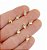 ENTREMEIO 5mm DUAS SAÍDAS FOLHEADO A OURO COM STRASS CRISTAL - 40 UNIDADES - Imagem 1