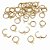 BASE PARA BRINCO ARGOLA TRANQUETA FOLHEADO A OURO 12mm - 40 UNIDADES - Imagem 1