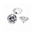 50 UNIDADES ZIRCÔNIA REDONDA CÚBICA CRISTAL 4MM - Imagem 1