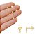 BASE GOTINHA PARA MONTAGEM DE BRINCOS FOLHEADA A OURO - 12 PARES - Imagem 1