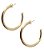 BRINCO DE ARGOLA TUBO FOLHEADO A OURO (4cm) - Imagem 1