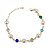 PULSEIRA ADULTO FOLHEADO A OURO COM PEDRINHAS E PÉROLAS - Imagem 1