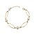 PULSEIRA ADULTO FOLHEADO A OURO COM PÉROLAS - Imagem 1