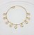 PULSEIRA ADULTO FOLHEADO A OURO COM PENDURADOS EM CONCHAS - Imagem 1