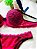 Conjunto de Renda, Sutiã e Calcinha, Pink com Preto - Imagem 5