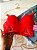 Conjunto com detalhe em renda de Sutiã e calcinha - Vermelho - Imagem 2