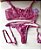 SUTIÃ COM ARO +  CALCINHA STRING, ACOMPANHA CINTA LIGA, NA COR PINK - Imagem 4