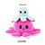 Polvo Reversível Humor Grande Tiktok Pelúcia Feliz e Triste Pink e Azul - BBR Toys - Imagem 3