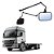 Espelho Auxiliar Frontal Mercedes Axor/Atego (cabine alta) - Imagem 1
