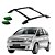 Rack de Teto Meriva 2003 a 2012 Preto Colado - Imagem 1
