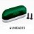 Kit Lanterna Luz de Placa Carreta Caminhão Led Verde 4 un - Imagem 1