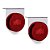 2 Lanterna Lateral Carreta Led Randon Noma Bivolt Vermelha - Imagem 1