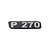 Emblema Potência Para Scania P270 Antigo - Cinza - Imagem 1