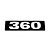 Emblema Potência Para SC 360 Acrilico Preto com Espelhado - Imagem 1