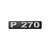 Emblema Potência - Cinza - Para P270 Moderno - Imagem 1
