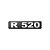 Emblema Potência Para R520 Moderno - Cromado - Imagem 1
